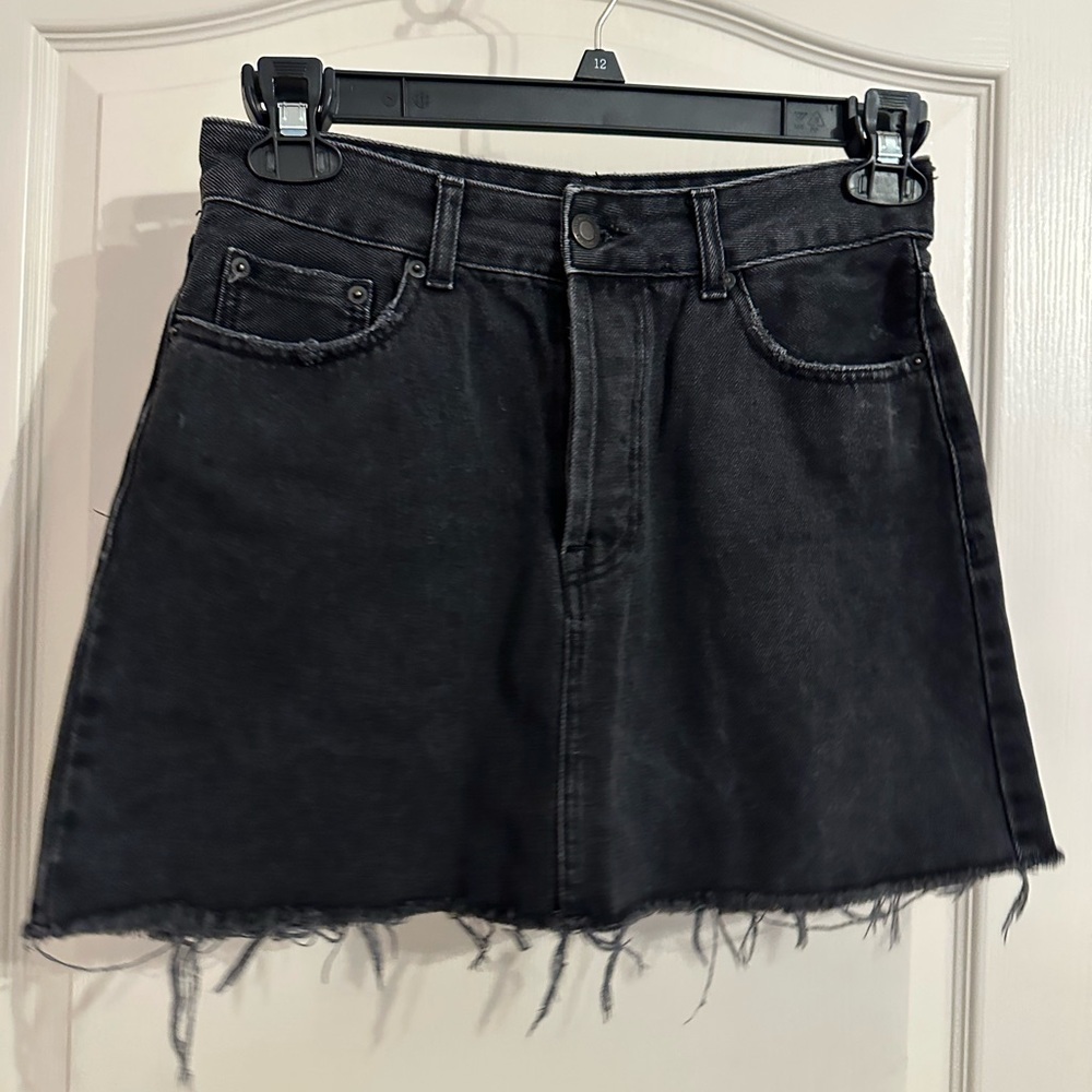 Bershka Charcoal Denim Skirt size 6